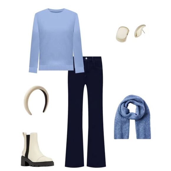 Loft Navy Skinny Pants Velvet - Picture 4 of 4